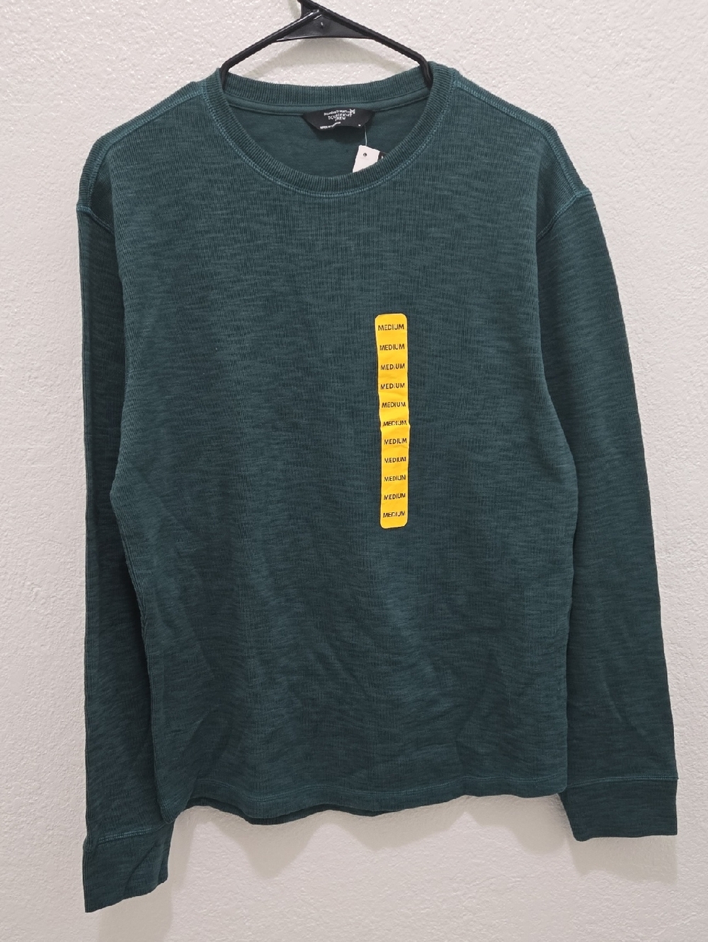 Sam's Club-Member's Mark Double Knit Crew-Forest Green Long Sleeve Tee